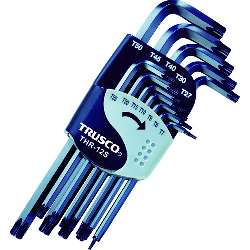 トラスコ中山 TRUSCO ヘックスローブレンチセット 12本入(ご注文単位1セット)【直送品】
