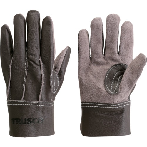 トラスコ中山 TRUSCO 牛本革製手袋 ブラウン M(ご注文単位1組)【直送品】