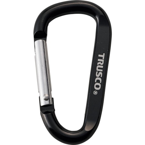 トラスコ中山 TRUSCO まとめ買い カラビナ 線径6mmX60mm D型 ブラック100個(ご注文単位1箱)【直送品】