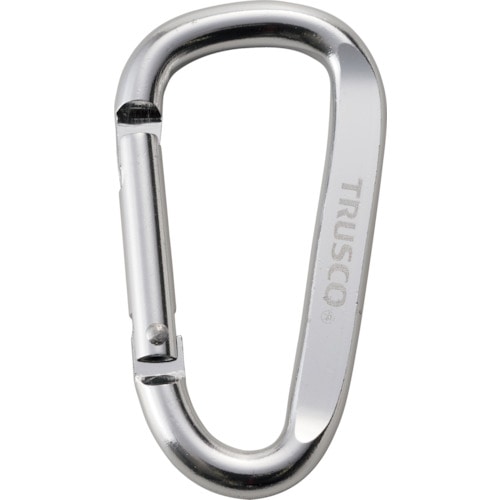 トラスコ中山 TRUSCO まとめ買い カラビナ 線径6mmX60mm D型 シルバー10個(ご注文単位1組)【直送品】