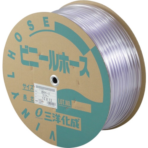 トラスコ中山 サンヨー 透明ホース10×12 100mドラム巻(ご注文単位1巻)【直送品】