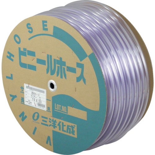 トラスコ中山 サンヨー 透明ホース15×20 50mドラム巻(ご注文単位1巻)【直送品】