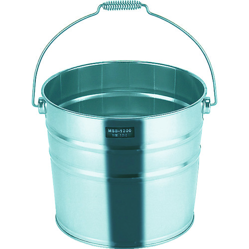 トラスコ中山 TRUSCO ステンレスバケツ 13L 300ΦXH260 取手付（ご注文単位1個）【直送品】