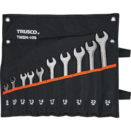 トラスコ中山 TRUSCO コンビネーションスパナセット(パネルタイプ) (10本組)(ご注文単位1セット)【直送品】