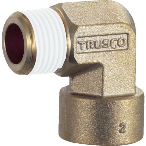 トラスコ中山 TRUSCO ねじ込み継手 エルボ R3/8-RC3/8(ご注文単位1個)【直送品】