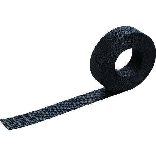 トラスコ中山 TRUSCO ナイロン平ベルト 1.2t×25mm×5m 黒(ご注文単位1巻)【直送品】