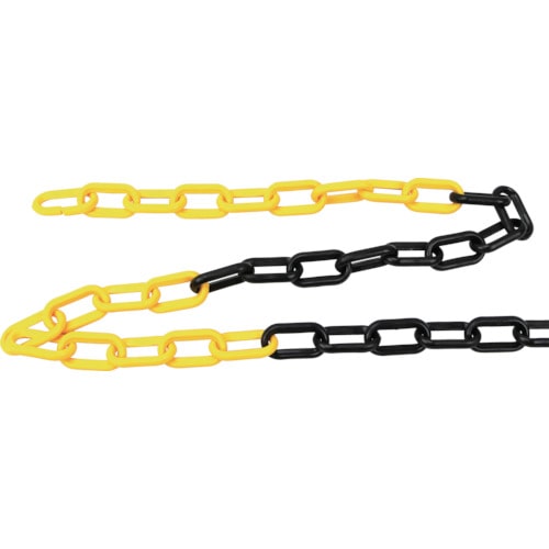 トラスコ中山 TRUSCO プラチェーン 黄/黒 8mmX2M(ご注文単位1本)【直送品】