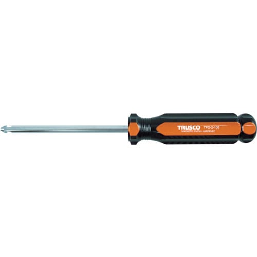 トラスコ中山 TRUSCO プラスチック柄ドライバーマグネット入り(+NO.3X150mm)(ご注文単位1本)【直送品】