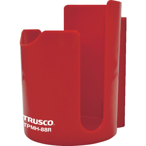 トラスコ中山 TRUSCO 樹脂マグネット缶ホルダー 赤 80mm(ご注文単位1個)【直送品】