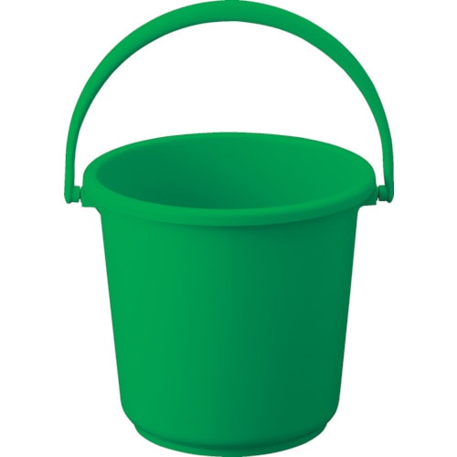 トラスコ中山 TRUSCO PPカラーバケツ 10L 緑(ご注文単位1個)【直送品】