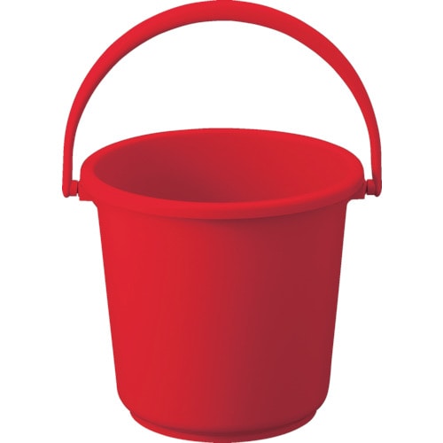トラスコ中山 TRUSCO PPカラーバケツ 10L 赤(ご注文単位1個)【直送品】