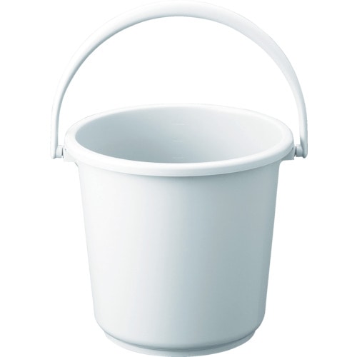 トラスコ中山 TRUSCO PPカラーバケツ 10L 白(ご注文単位1個)【直送品】