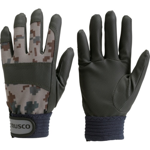 トラスコ中山 TRUSCO PU迷彩手袋 グレー M(ご注文単位1組)【直送品】