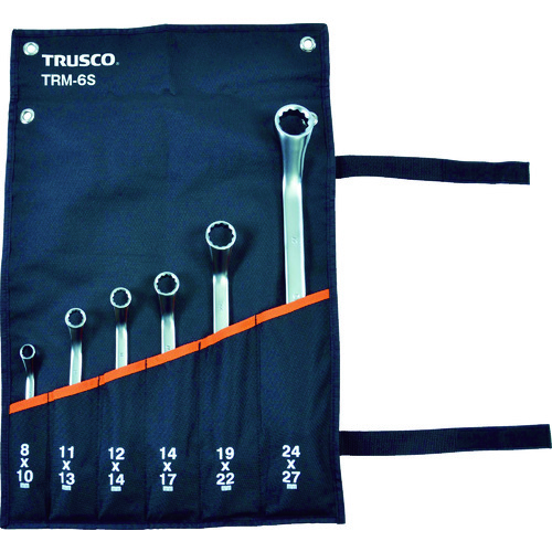 トラスコ中山 TRUSCO 45°両口めがねレンチセット(6本組)(ご注文単位1セット)【直送品】