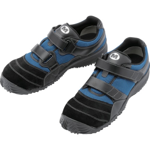 トラスコ中山 ミドリ安全 屈曲作業向けプロスニーカー TS-115N黒/ブルー 30cm(ご注文単位1足)【直送品】