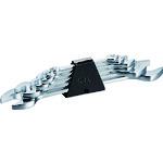 トラスコ中山 KTC 両口スパナセット(6本組) 5.5×7、8×10、11×13、12×14、17×19、22×24mm(ご注文単位1セット)【直送品】