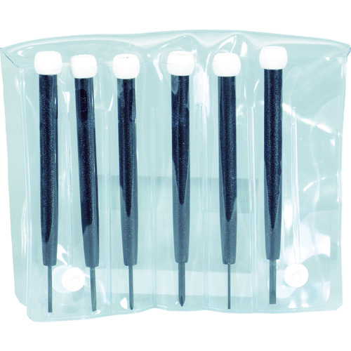 トラスコ中山 TRUSCO プラスチック柄精密ドライバーセット 6本組(ご注文単位1セット)【直送品】