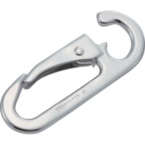 トラスコ中山 TRUSCO スナップフック ステンレス製 D型 線径Φ5.5×開口7mm (2個入)(ご注文単位1袋)【直送品】