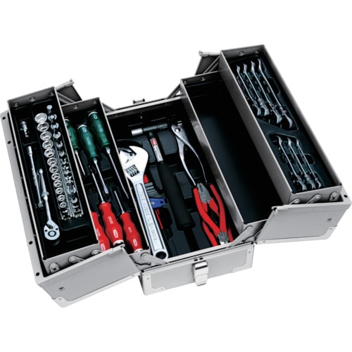 トラスコ中山 TONE 整備用工具セット TSH330ツールセット 54点セット シルバー(ご注文単位1セット)【直送品】