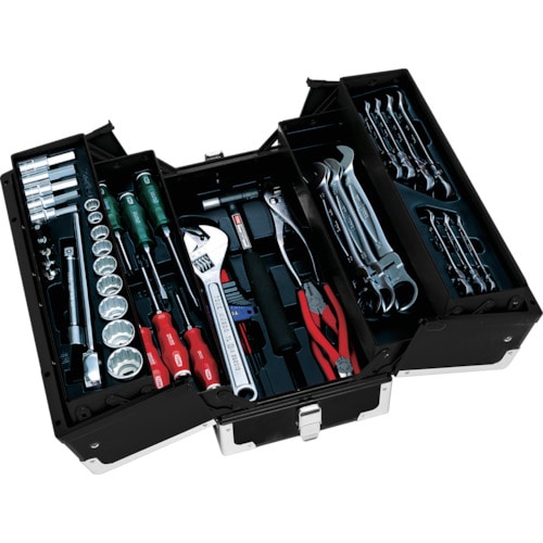 トラスコ中山 TONE 整備用工具セット TSH430ツールセット 52点セット マットブラック(ご注文単位1セット)【直送品】