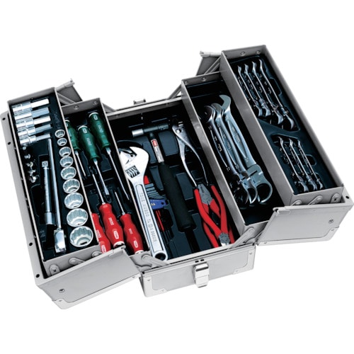 トラスコ中山 TONE 整備用工具セット TSH430ツールセット 52点セット シルバー(ご注文単位1セット)【直送品】