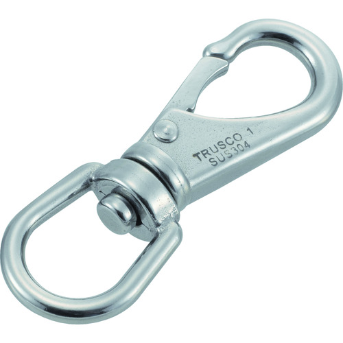 トラスコ中山 TRUSCO スイベルスナップ ステンレス製 線径Φ5×開口9mm (2個入)(ご注文単位1袋)【直送品】