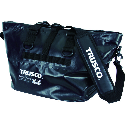 トラスコ中山 TRUSCO 防水ターポリントートバッグ Lサイズ ブラック(ご注文単位1個)【直送品】