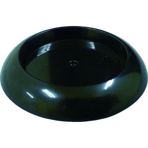 トラスコ中山 TRUSCO キャスタ-用受け皿 ゴム付 60mm 黒(ご注文単位1個)【直送品】