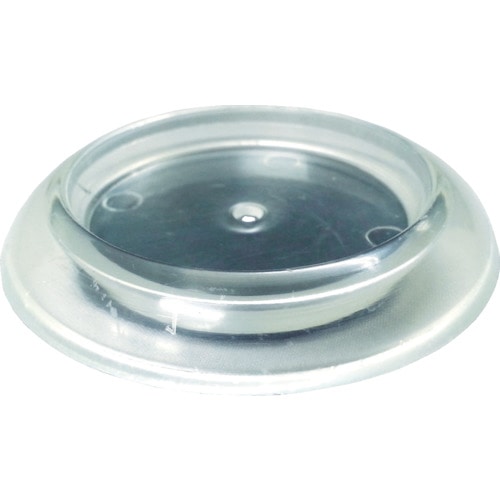 トラスコ中山 TRUSCO キャスタ-用受け皿 ゴム付 60mm 透明(ご注文単位1個)【直送品】