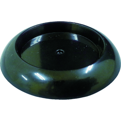 トラスコ中山 TRUSCO キャスタ-用受け皿 ゴム付 79mm 黒 12個入(ご注文単位1袋)【直送品】
