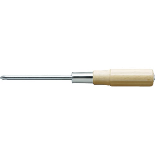 トラスコ中山 TRUSCO 木柄貫通ドライバー 刃先＋1 75mm（ご注文単位1本）【直送品】