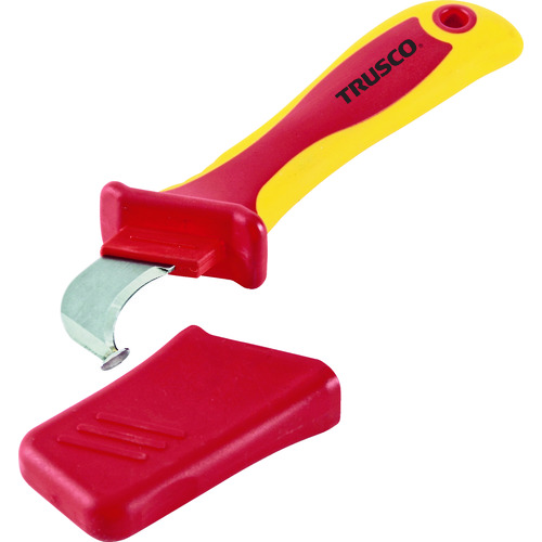 トラスコ中山 TRUSCO 絶縁電工ナイフ(鎌形刃タイプ) 180mm(ご注文単位1個)【直送品】