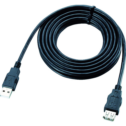 トラスコ中山 エレコム EURoHS指令準拠エコUSB2.0延長ケーブル3mブラック（ご注文単位1本）【直送品】