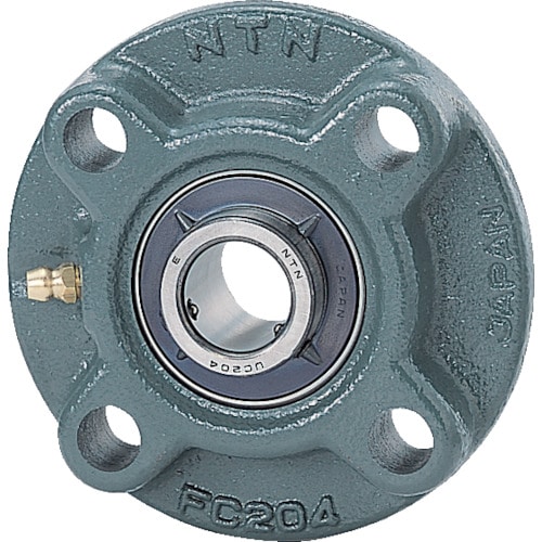 トラスコ中山 NTN 軸受ユニット(円筒穴形、止めねじ式)軸径80mm全長240mm全高240mm(ご注文単位1個)【直送品】