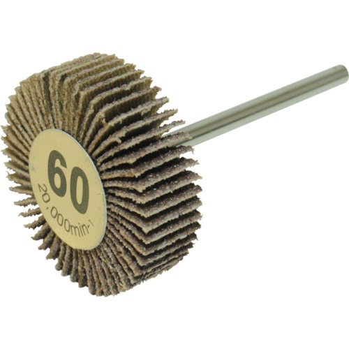 トラスコ中山 ヤナセ 軸付フラップホイール 30x10x3 #60(ご注文単位 10本)【直送品】