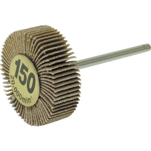 トラスコ中山 ヤナセ 軸付フラップホイール 30x10x3 #150(ご注文単位 10本)【直送品】