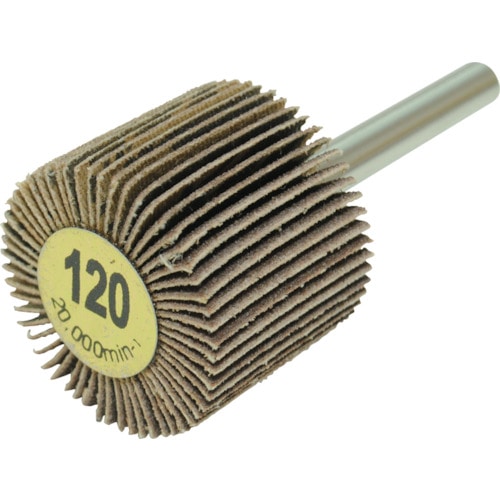 トラスコ中山 ヤナセ 軸付フラップホイール(120) 325-0393(ご注文単位 10個)【直送品】