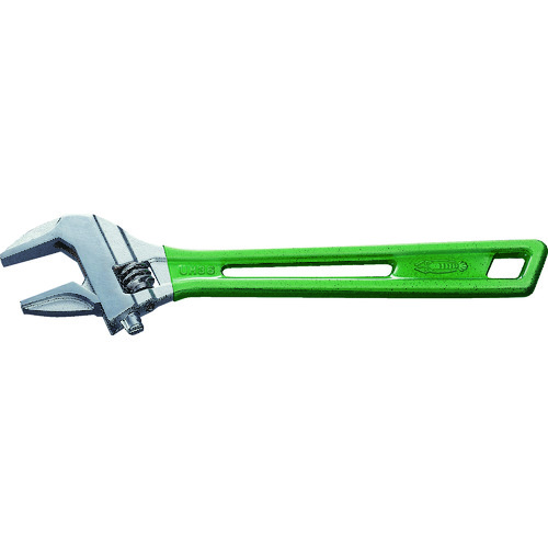 トラスコ中山 エビ ハイブリッドモンキーレンチ スケルトン グリーン 245mm（ご注文単位 1個）【直送品】