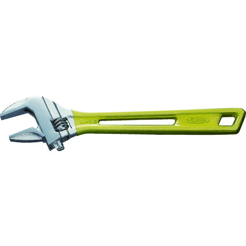 トラスコ中山 エビ ハイブリッドモンキーレンチ スケルトン イエロー 245mm(ご注文単位 1個)【直送品】