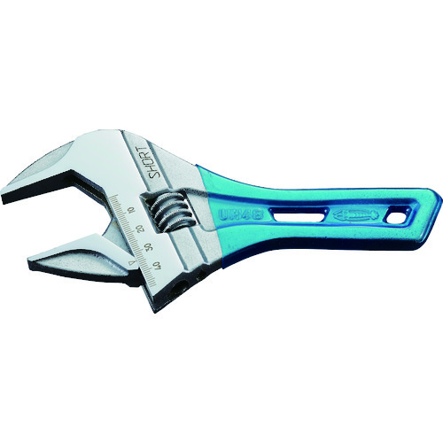 トラスコ中山 エビ ポケットモンキーレンチ ブルー 185mm(ご注文単位 1個)【直送品】