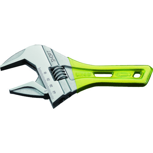 トラスコ中山 エビ ポケットモンキーレンチ イエロー 185mm(ご注文単位 1個)【直送品】