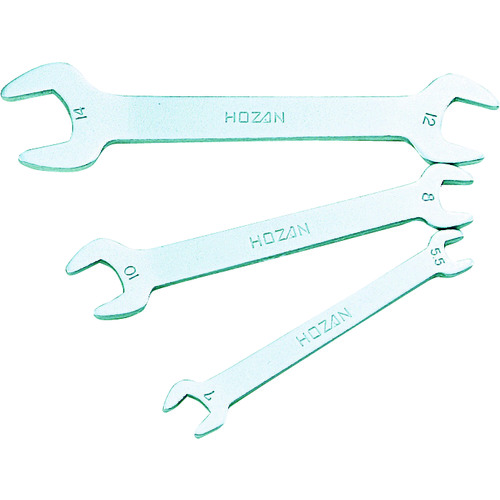 トラスコ中山 HOZAN 板スパナセット3本組(ご注文単位 1セット)【直送品】