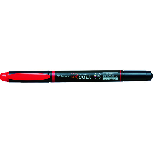 トラスコ中山 Tombow 蛍光マーカー蛍COAT 赤(ご注文単位 1本)【直送品】