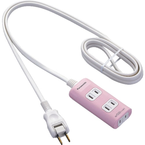 トラスコ中山 Panasonic ザ・タップQ 3コ口 3mコード付 ピンク(ご注文単位 1個)【直送品】