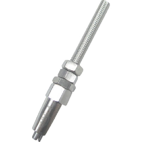 トラスコ中山 水本 ジョイント ステンレス ロックターミナルボルト 適合ワイヤ径4mm(ご注文単位 1個)【直送品】