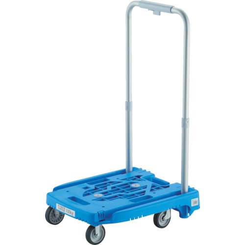 トラスコ中山 TRUSCO 樹脂台車 カルティオミニ weego 省音G車輪 ブルー ストッパー付(ご注文単位 1台)【直送品】
