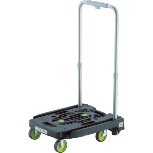 トラスコ中山 TRUSCO 樹脂台車 カルティオミニ weego 省音G車輪 ブラック ストッパー付(ご注文単位 1台)【直送品】