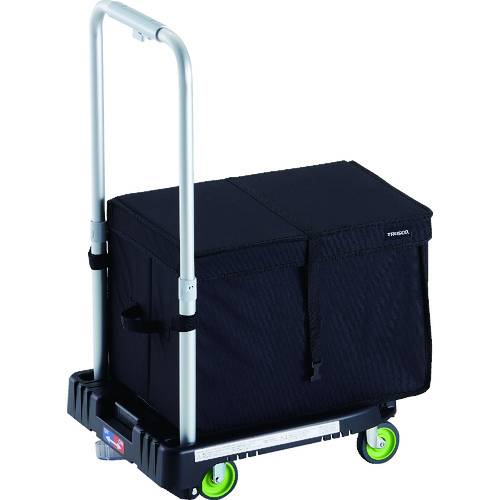 トラスコ中山 TRUSCO 樹脂台車 カルティオミニ weego 省音車輪 ブラック ストッパー付 THブレーキ付(ご注文単位 1台)【直送品】