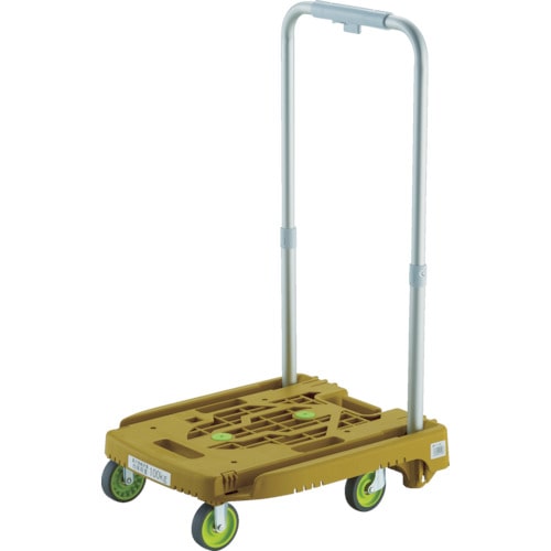 トラスコ中山 TRUSCO 樹脂台車 カルティオミニ weego オリーブ(ご注文単位 1台)【直送品】