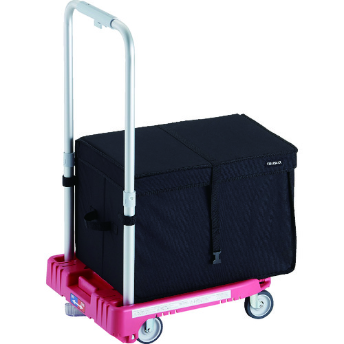 トラスコ中山 TRUSCO 樹脂台車 カルティオミニ weego 省音車輪 ピンク ストッパー付 THブレーキ付(ご注文単位 1台)【直送品】
